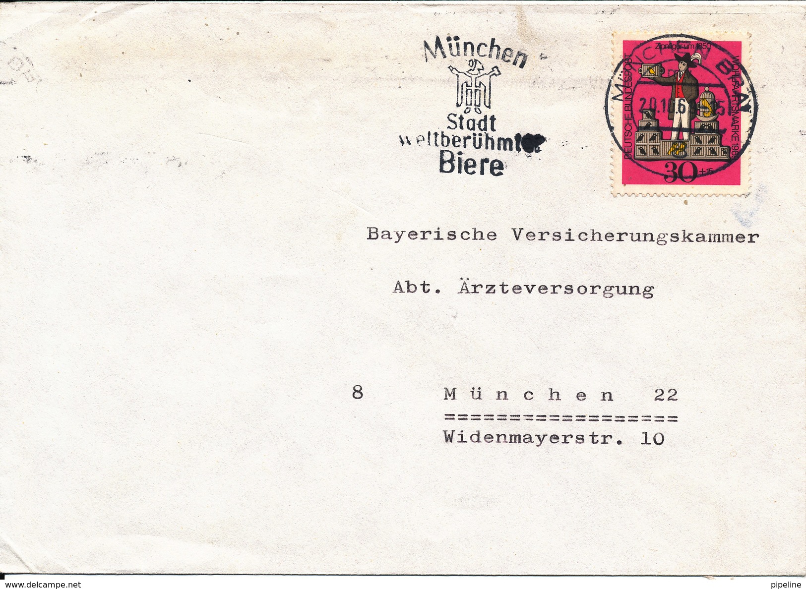 Germany Cover 20-10-1969 Single Franked - Lettres & Documents