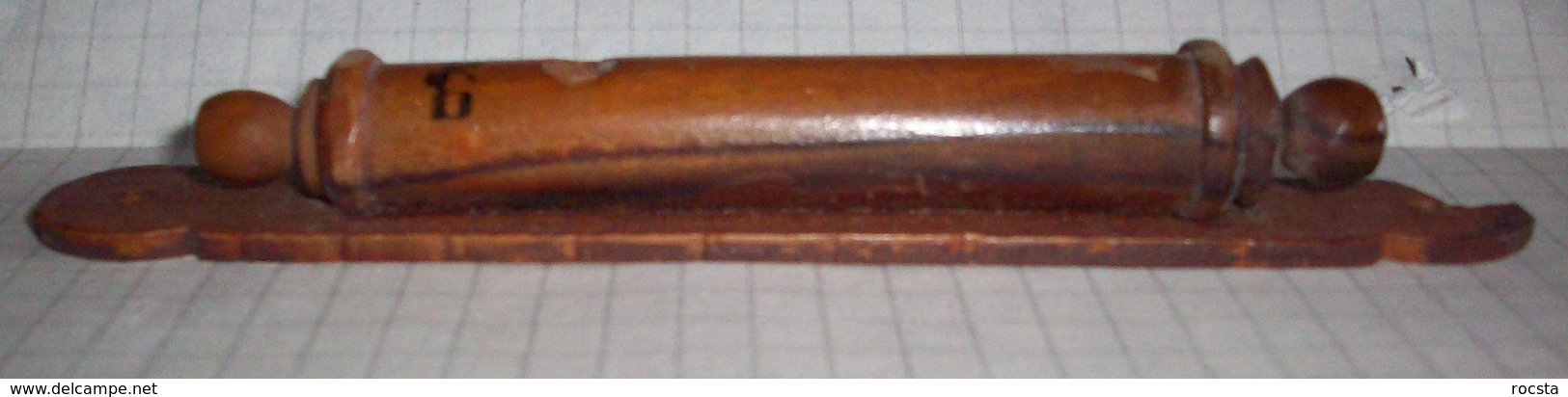 Antique Bezalel Jewish Olive Wood Mezuza Mezuzah Judaica Pre-Holocaust (witn Scroll) - Religion & Esotericism