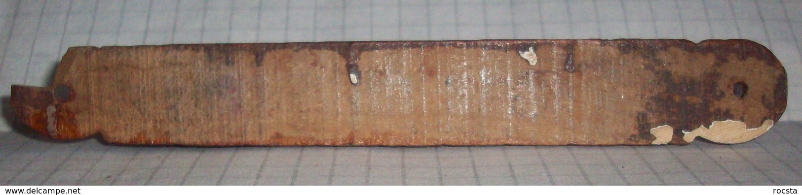 Antique Bezalel Jewish Olive Wood Mezuza Mezuzah Judaica Pre-Holocaust (witn Scroll) - Religion & Esotericism