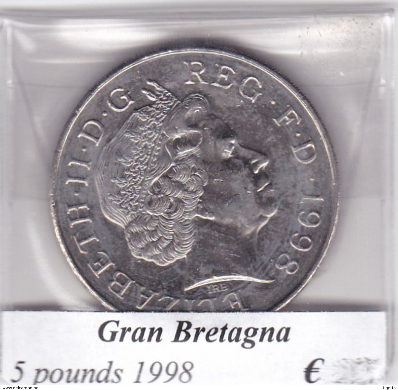 GRAN BRETAGNA   5 POUNDS  ANNO 1998  COME DA FOTO - 5 Pounds