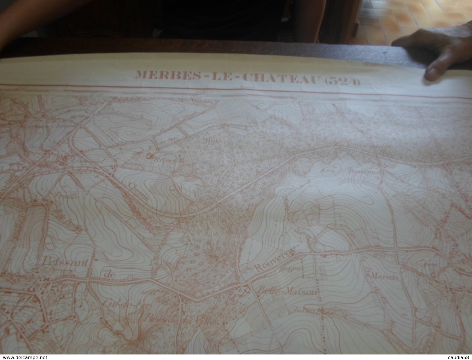 Merbes - Le - Château., Carte De De 1,13m X 89cm. - Cartes Topographiques