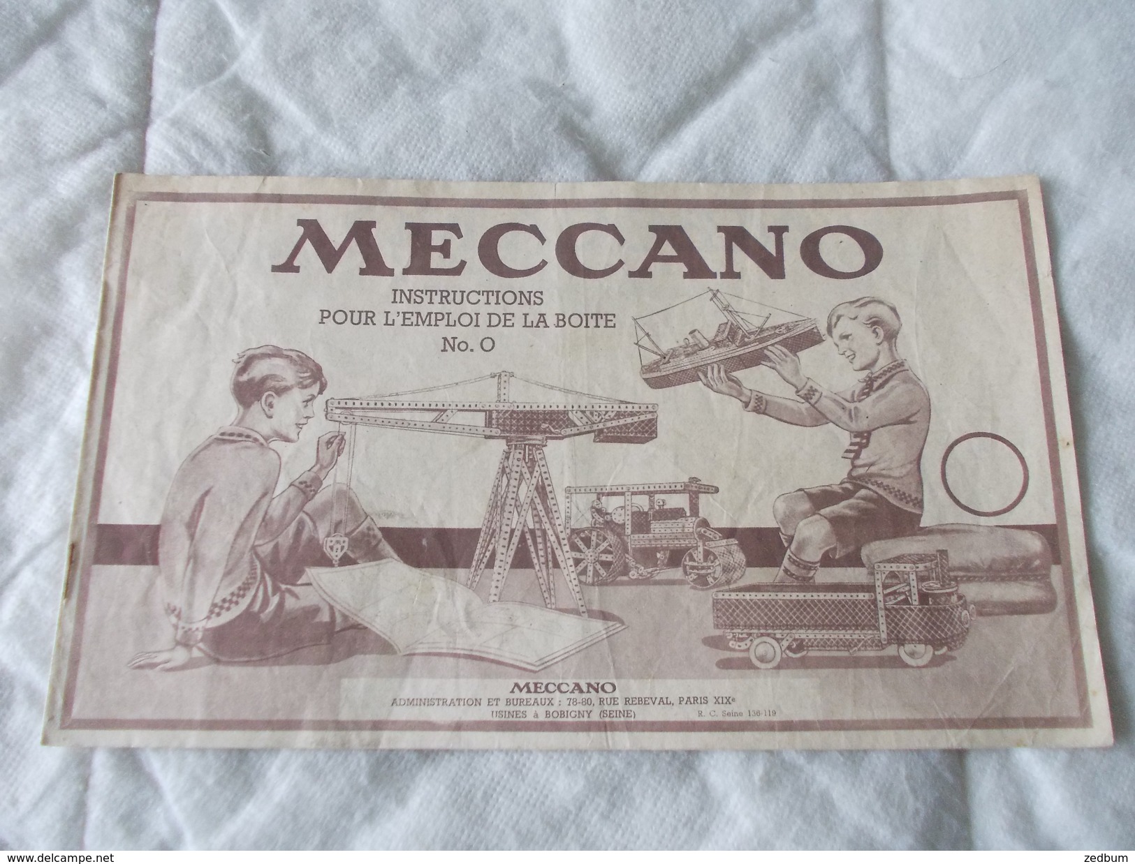 Meccano Instructions Pour L'emploi De La Boite N° 0 - Meccano