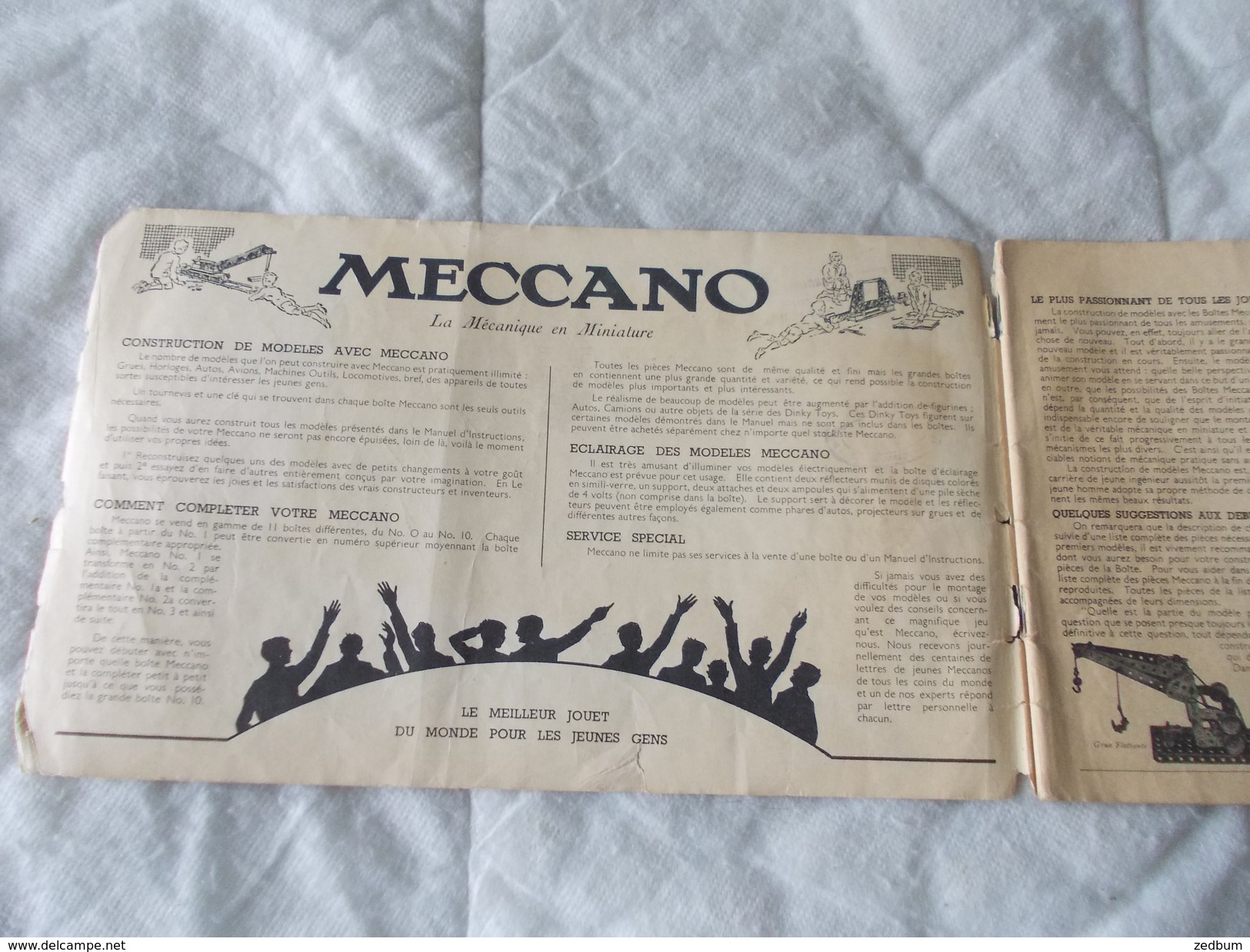 Meccano Instructions Pour L'emploi De La Boite N° 4 - Meccano