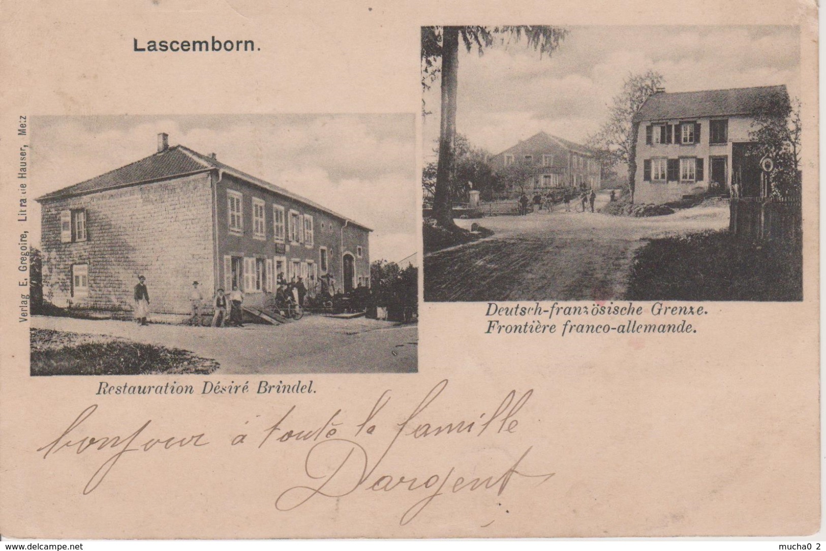 57 - LAFRIMBOLLE - 2 VUES - RESTAURANT Désiré BRINDEL + DOUANE - Other & Unclassified