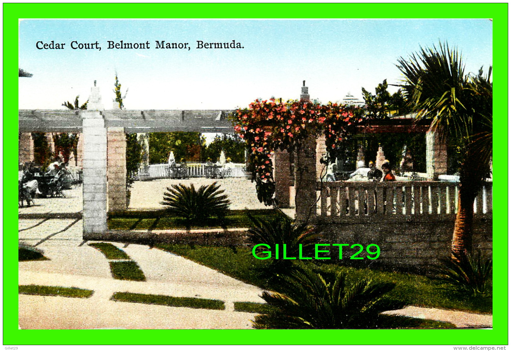 BERMUDA - CEDAR COURT, BELMONT MANOR - PUB. BY YANKEE STORE &amp; PHOENIX DRUG STORE - - Bermuda