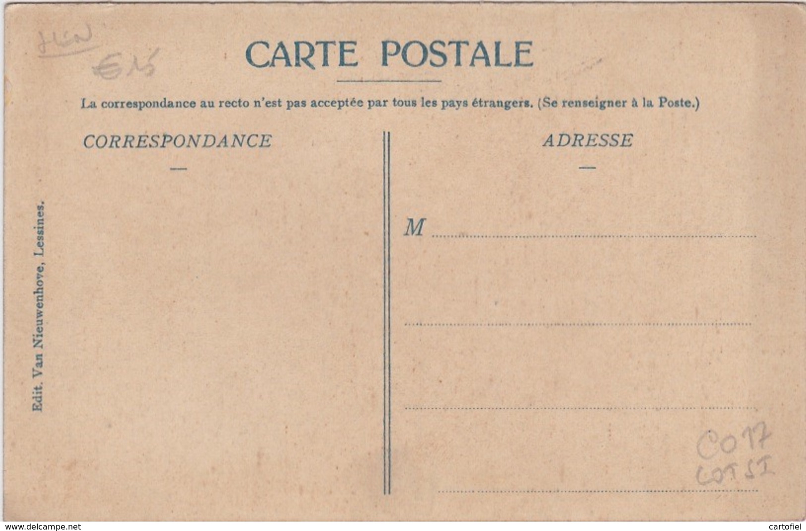 LESSINES-LA STATION-GARE-SUPER-CARTE-BLEU-ANIMEE-PAS ENVOYEE-1908-VOYEZ LES 2 SCANS-TOP ! ! ! - Lessen