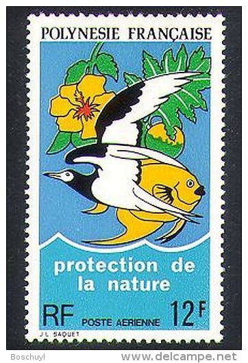 Polynesie, 1974, Nature Conservation, Fish, Bird, Oiseaux, MNH, Michel 184, French Polynesia - Autres & Non Classés