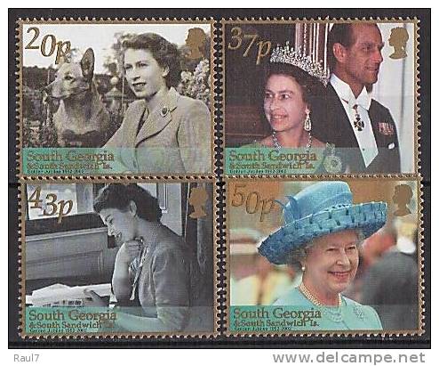 South Georgia 2002 - 50 Ans De Réigne Reine Elisabeth II // Golden Jubilée - 4v Neufs*** (MNH) - Zuid-Georgia