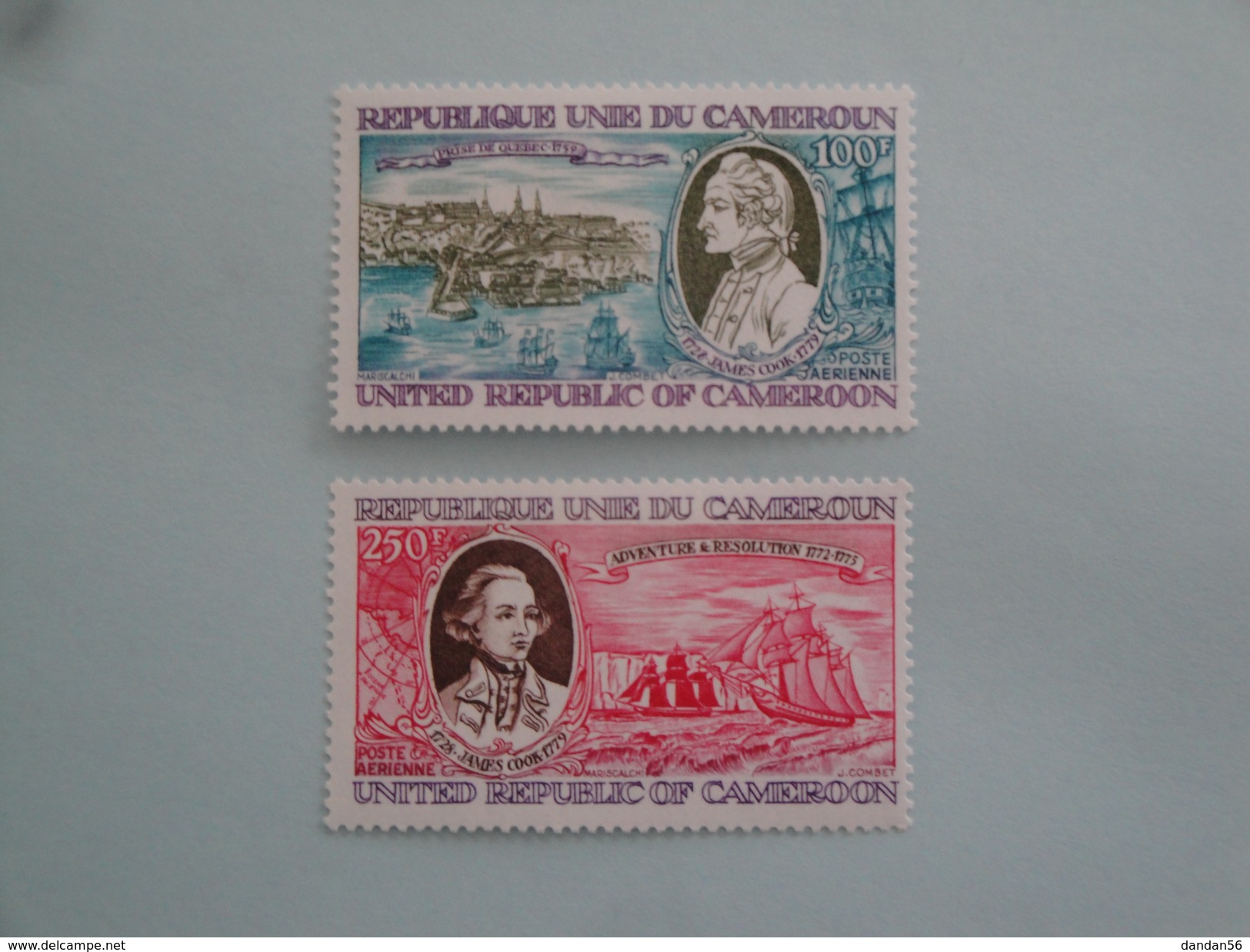 1978  Cameroun Yvert  PA 285/6  **  Bateaux Ships  Scott C 271/2  Michel 883/4  SG Xxx James Cook - Cameroun (1960-...)