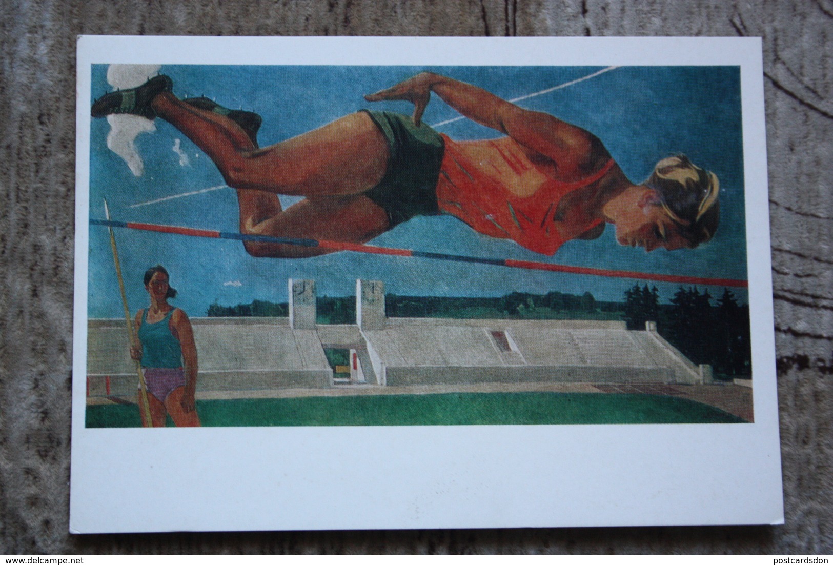 SPORT IN ART - 6 Old USSR Postcard Lot - 1980 - Hockey - Tennis - Moto - Gymnastics - Sonstige & Ohne Zuordnung