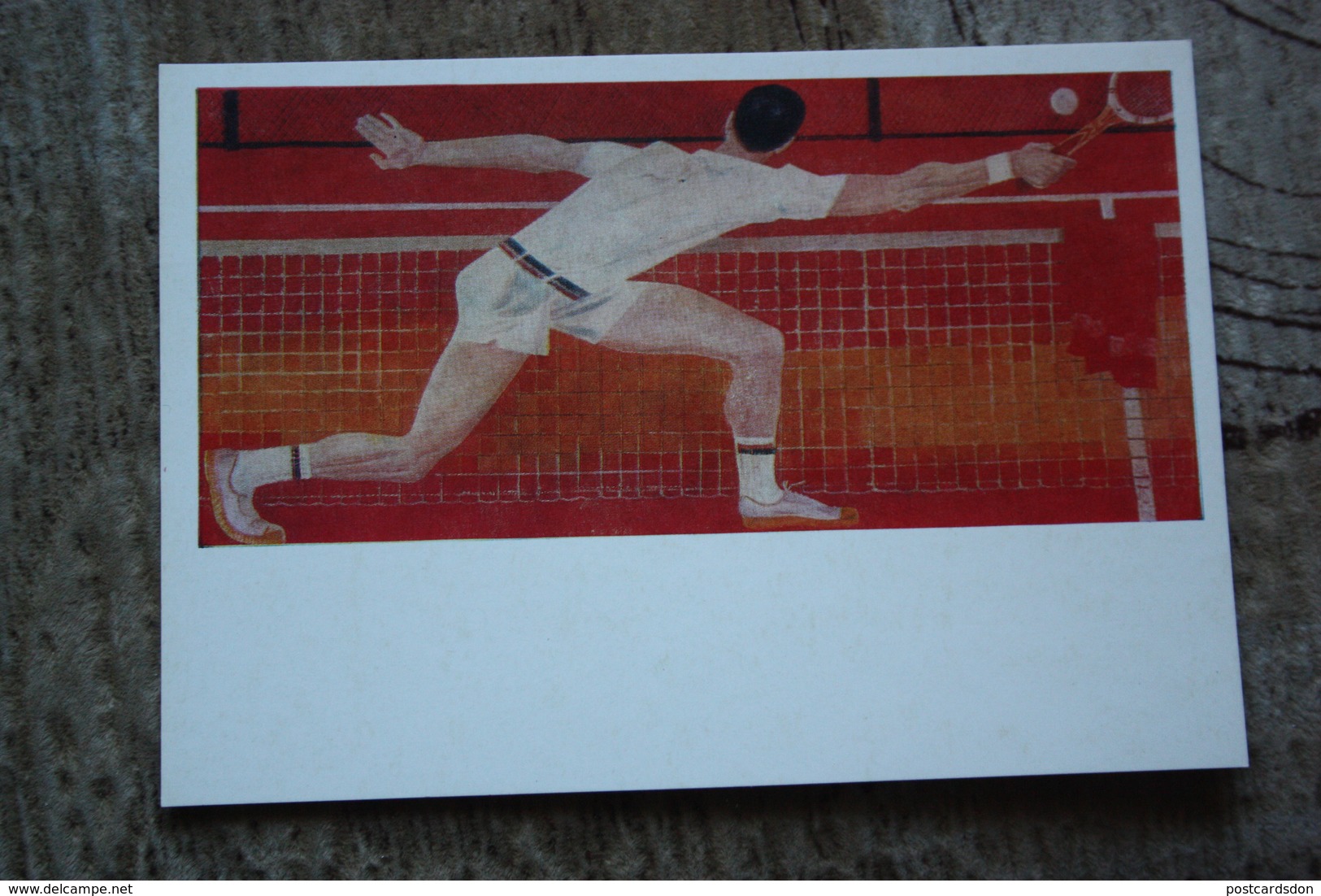 SPORT IN ART - 6 Old USSR Postcard Lot - 1980 - Hockey - Tennis - Moto - Gymnastics - Sonstige & Ohne Zuordnung