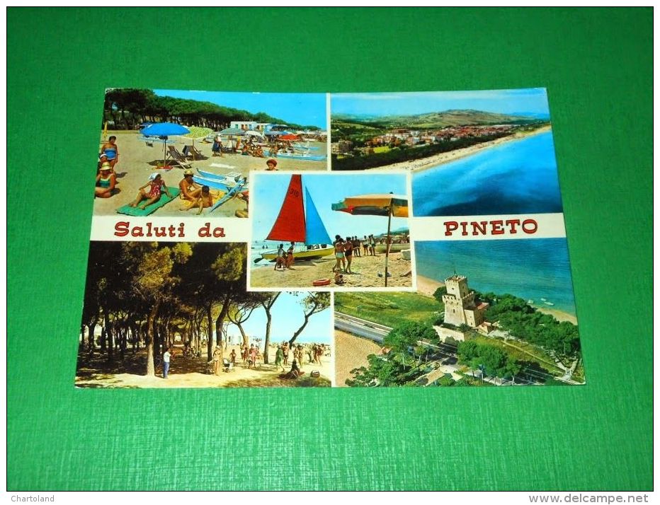 Cartolina Saluti Da Pineto ( Teramo ) - Vedute Diverse 1975 Ca - Teramo