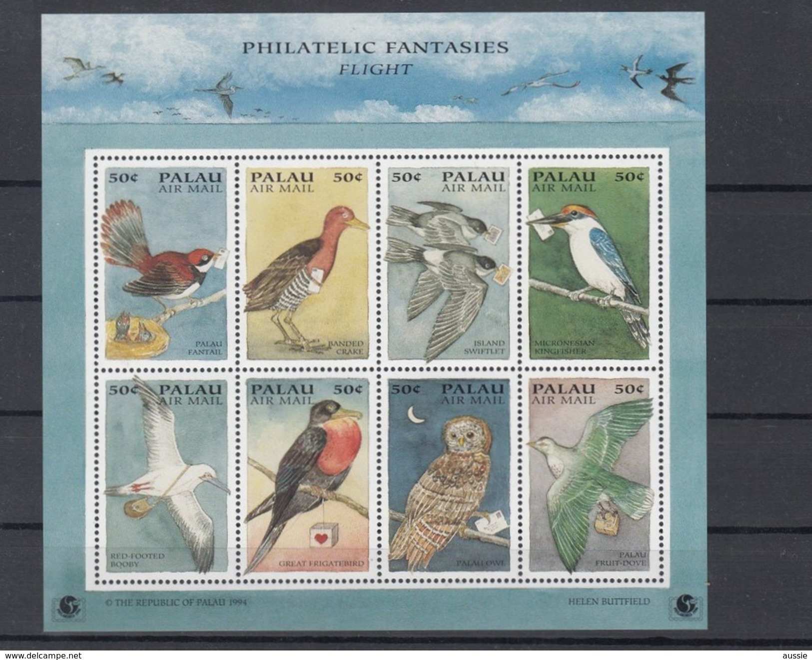 Palau 1994 Yvertn° LP PA 32-39  *** MNH Cote  14 Euro Faune Oiseaux Vogels Birds - Palau