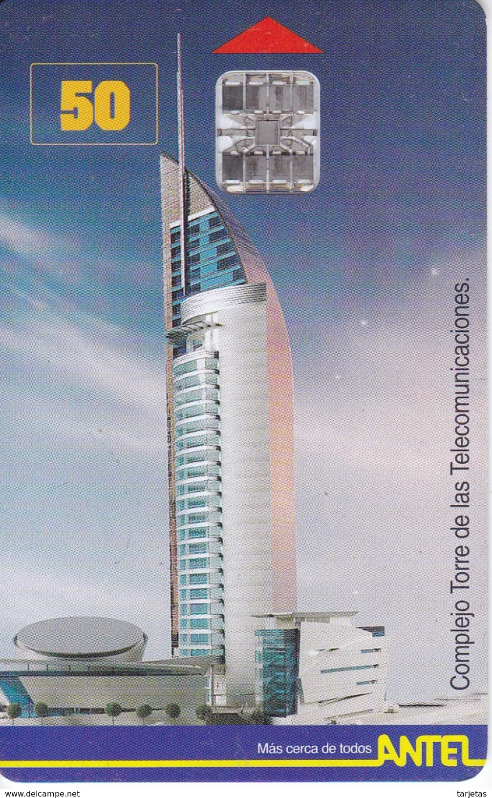 Nº 3 TARJETA DE URUGUAY DE ANTEL DEL COMPLEJO TORRE DE LAS TELECOMUNICACIONES - Astronomia