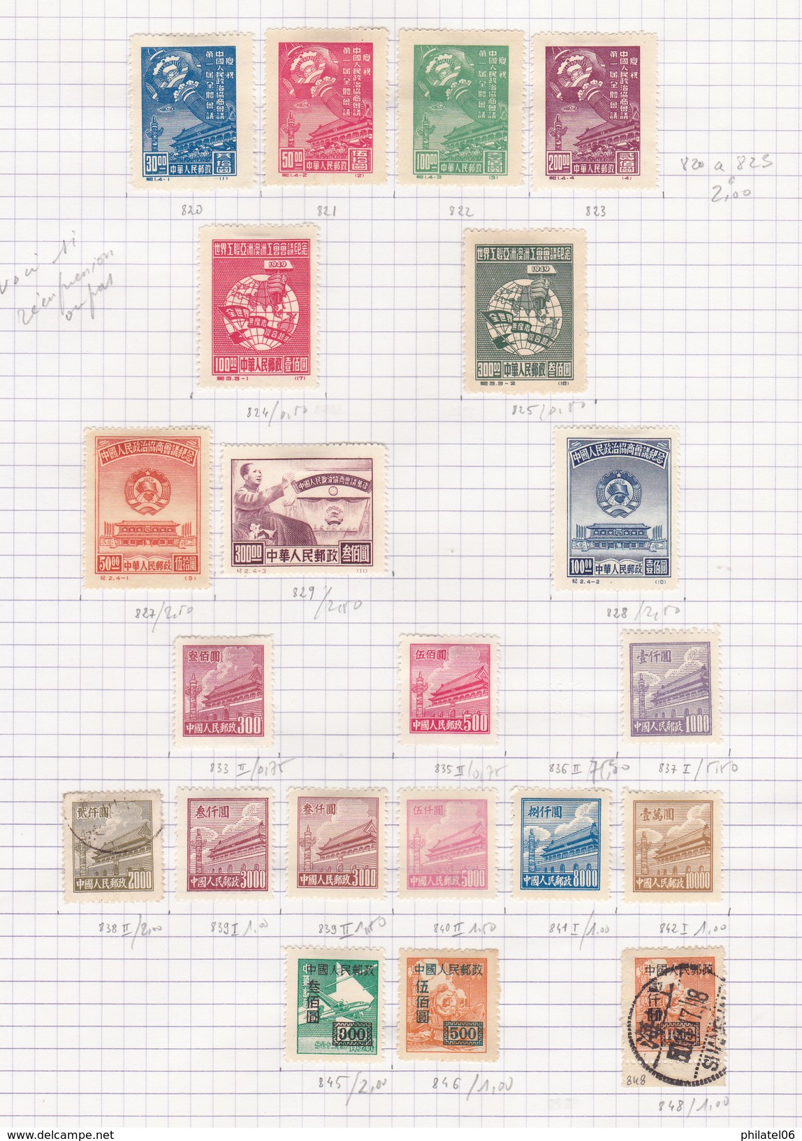 CHINA  COLLECTION STAMPS MINT AND USED (SOMEZ WITH DEFECTS)