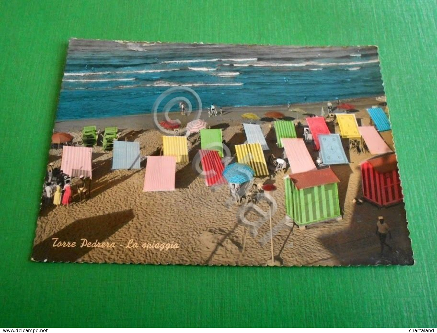 Cartolina Torre Pedrera - La Spiaggia 1961. - Rimini