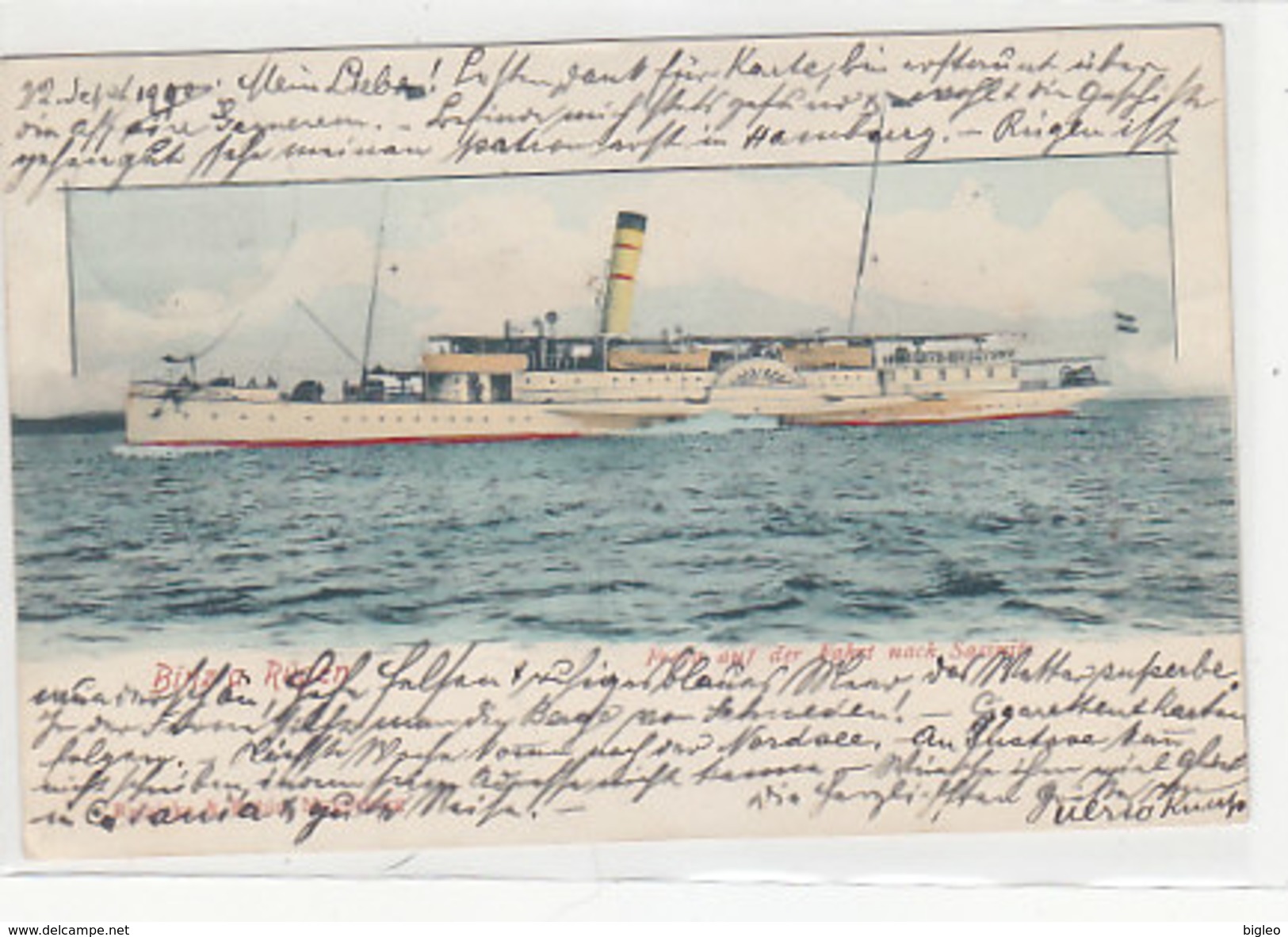 Binz Auf Rügen - Freya Auf Der Fahrt Nach Sassnitz - 1900    (A-40-150105) - Steamers