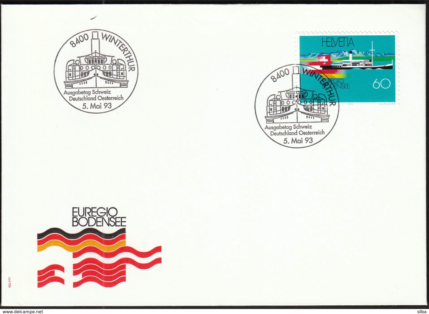Switzerland Winterthur 1993 / Joint Issue With Germany And Austria / Ship / Bodensee - Joint Issues