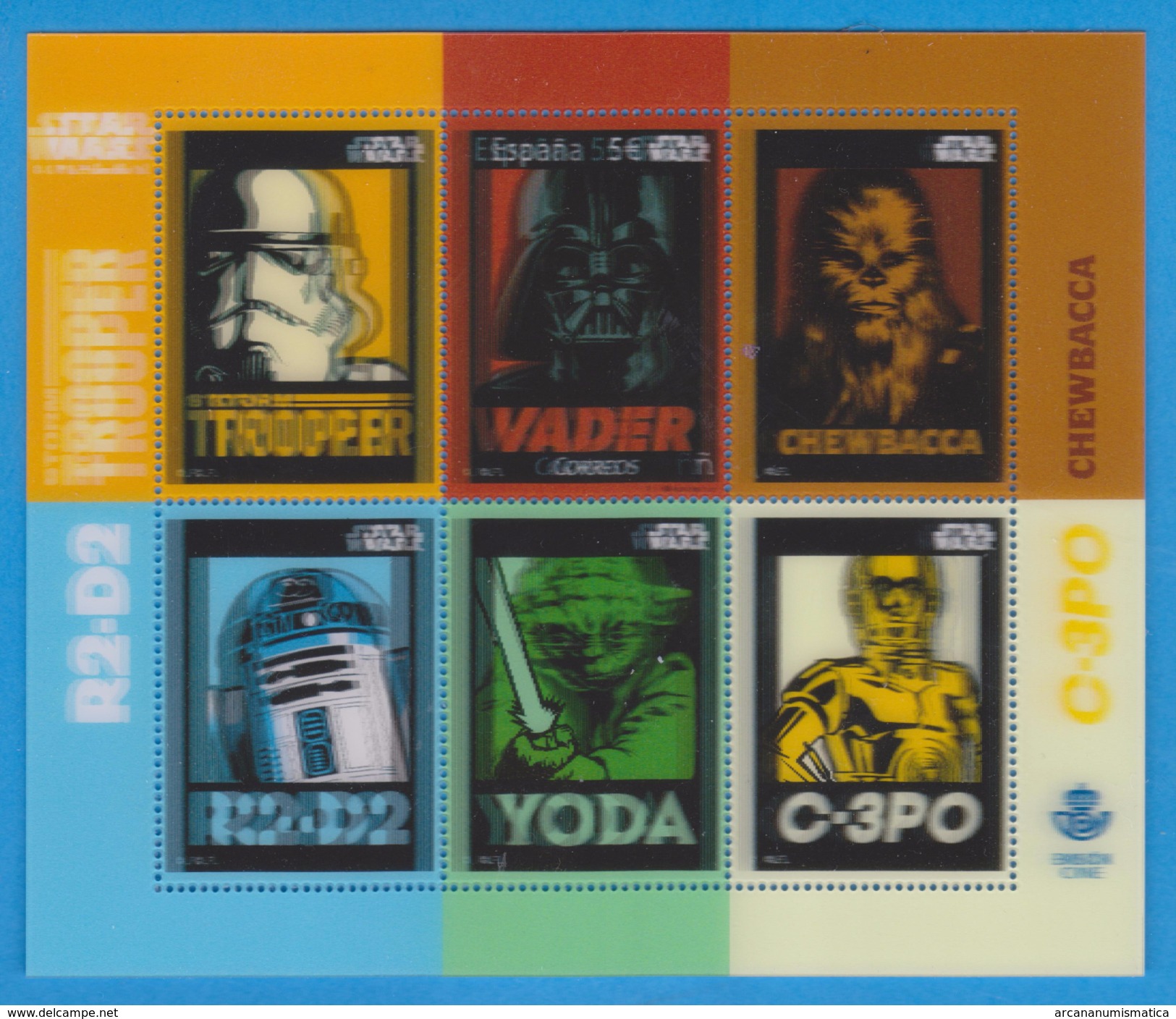 STAR WARS  SelloBlock España 2.017 En 3-D NUEVO/NEW  ¡¡¡MUY RARO!!!  SOLD OUT   S-1756 - Other & Unclassified