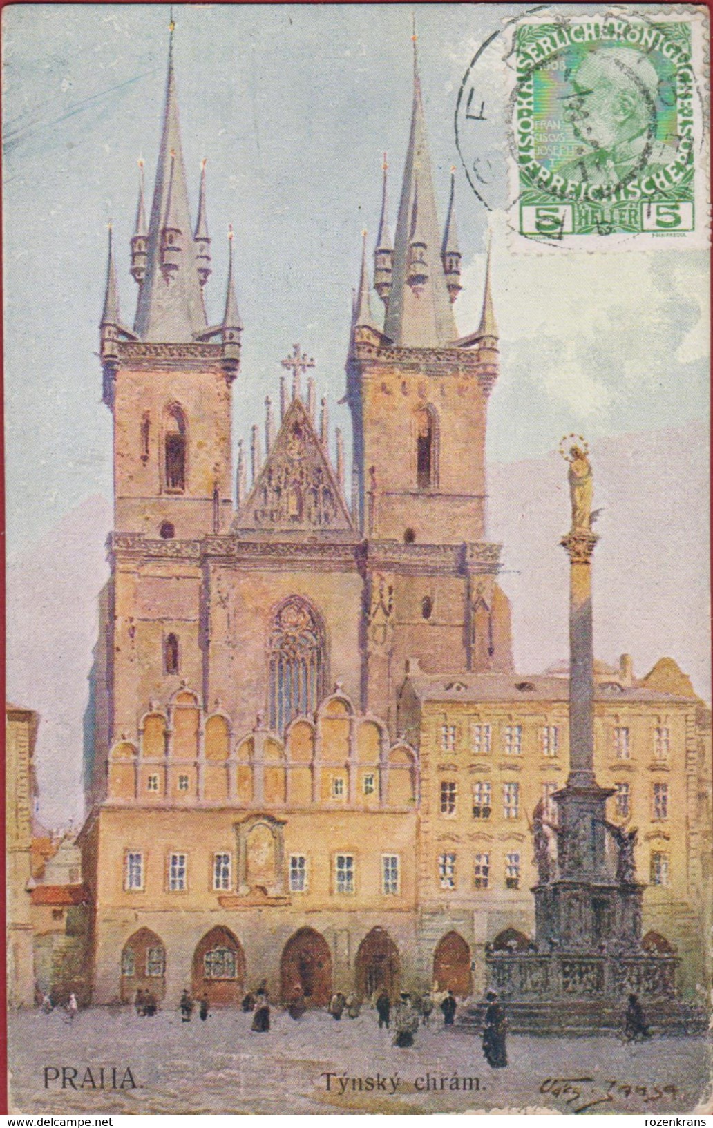 Tsjechie Ceska Republika Czech Rep.Vaclav Jansa  1859 -1913 Landscape Painter Illustrator Staré Msto Prague - Tchéquie