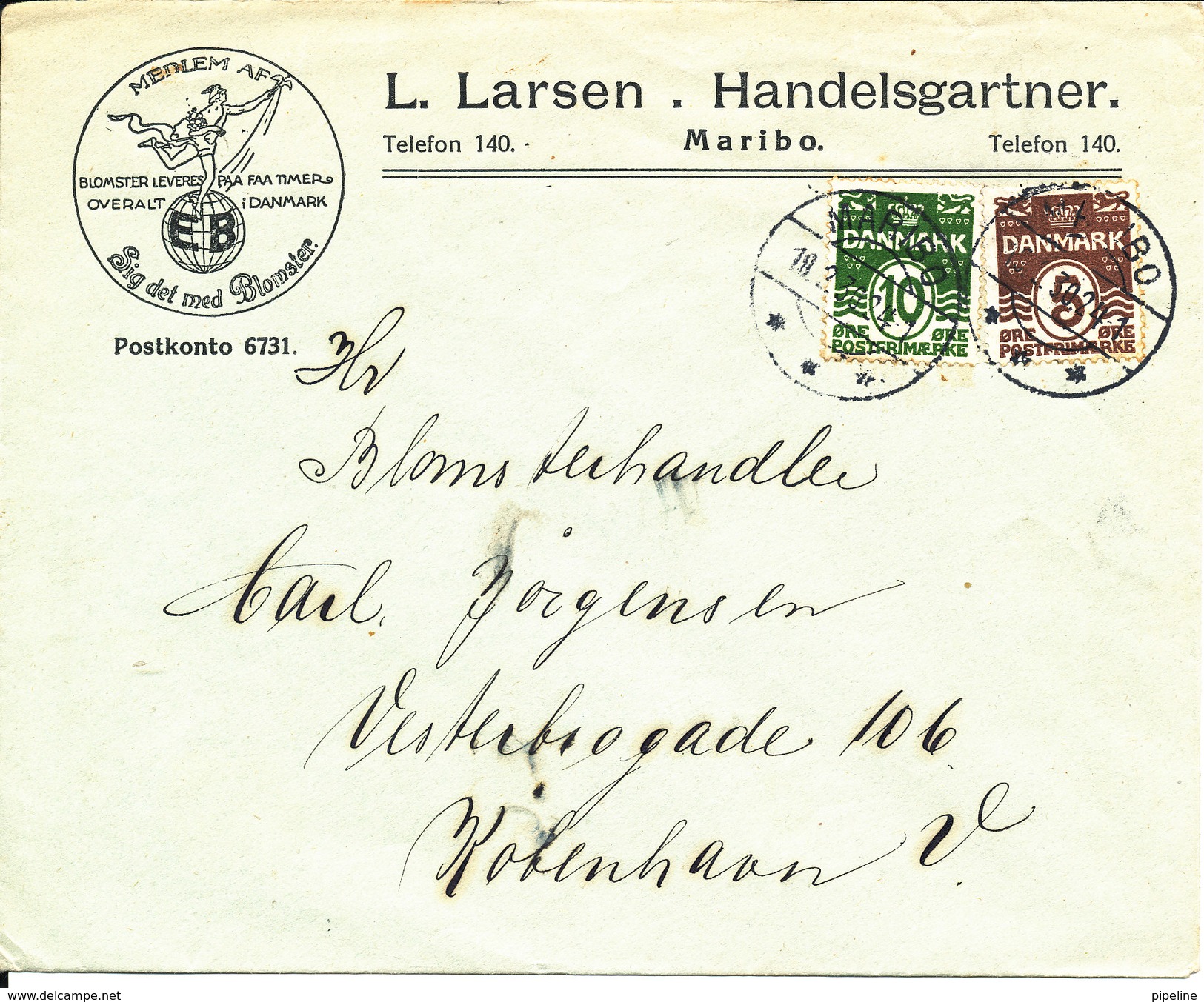 Denmark Nice Old Cover Maribo 10-2-1930 With Cachet - Covers & Documents