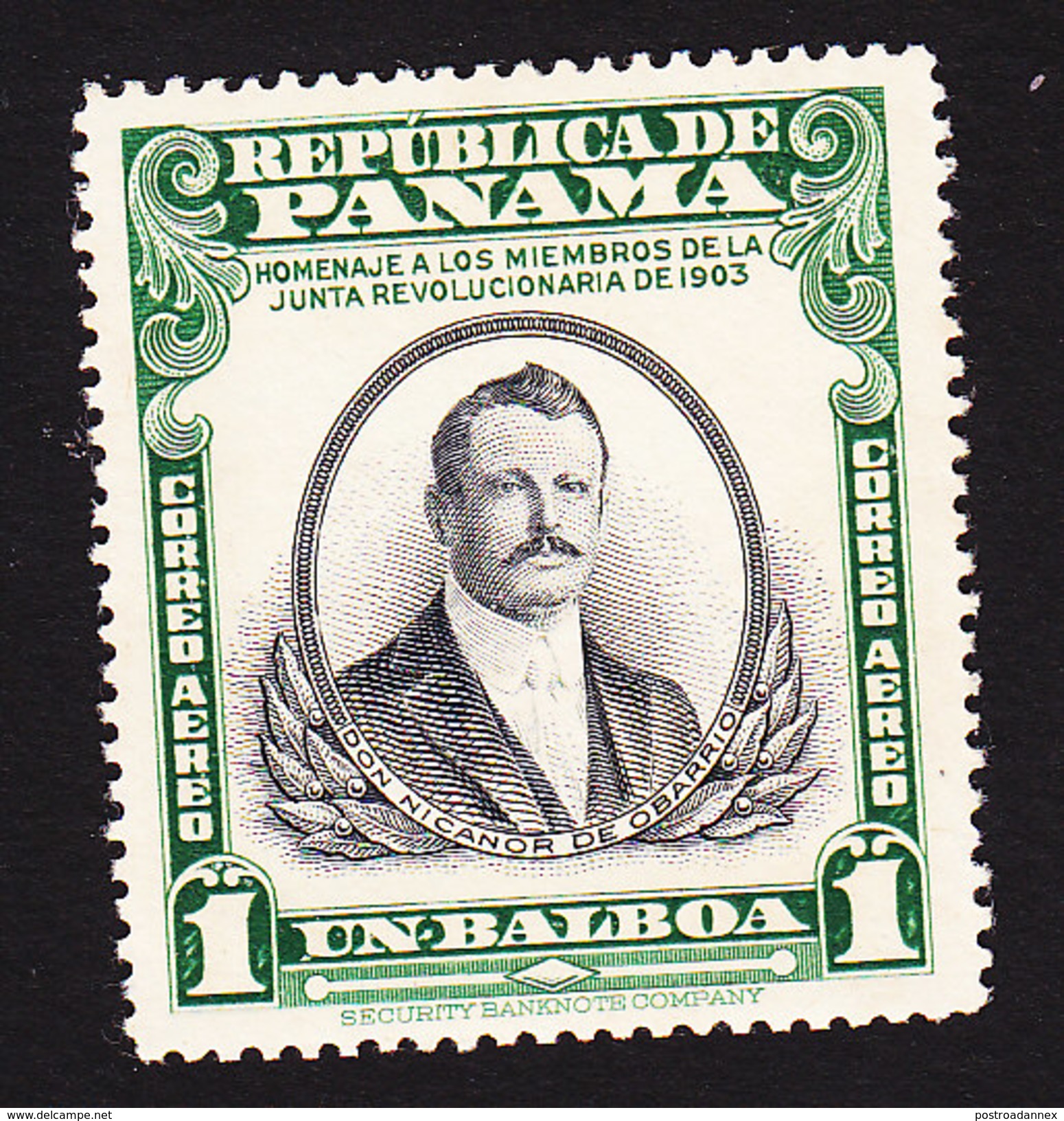 Panama, Scott #C94, Mint Never Hinged, Obarrio, Issued 1948 - Panama