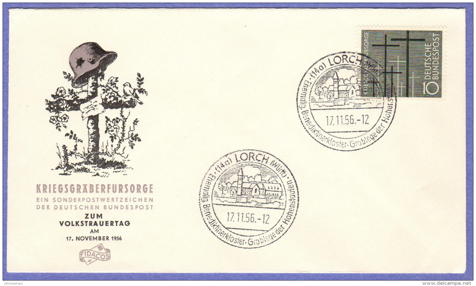 GER SC #753 1956  Military Cemeteries  FDC 11-17-1956 - Other & Unclassified