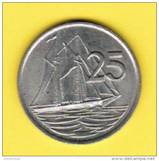 CAYMAN ISLANDS  25 CENTS 1982 (KM # 4) - Kaimaninseln