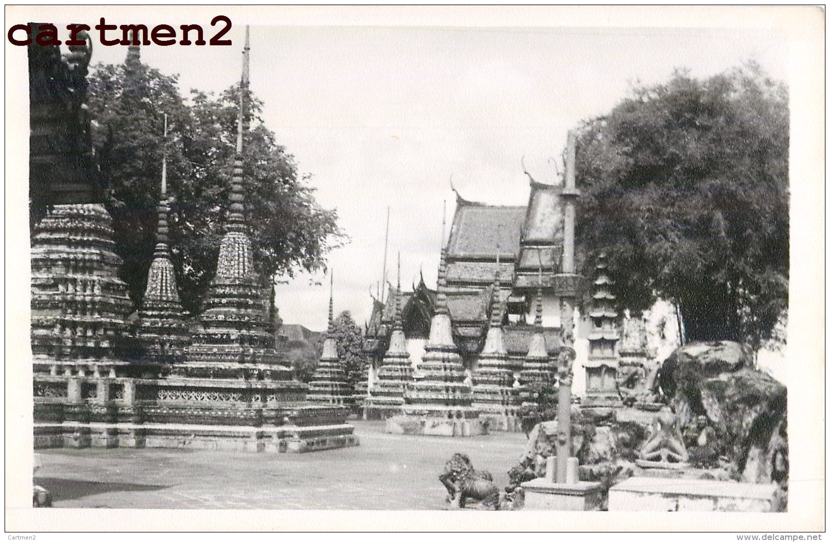 9 CARTE PHOTO : THAILANDE SIAM OLD CARD PHOTO BANGKOK MENAM TEMPLE KLONG CHAO-PHRAYA THAILAND - Thaïlande