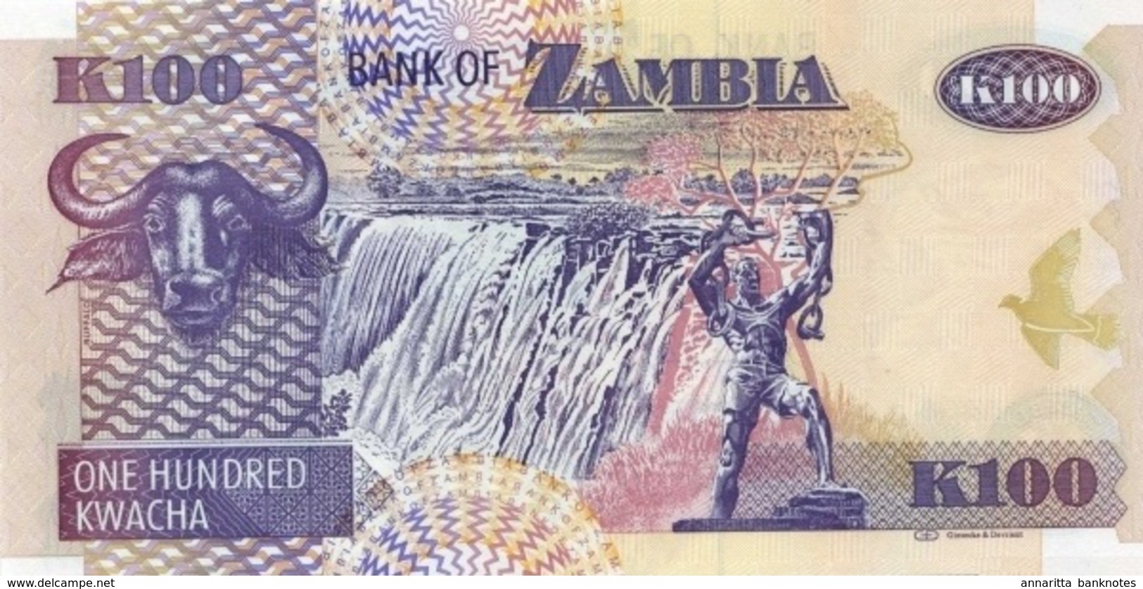 ZAMBIA 100 KWACHA 2011 P-38j UNC [ZM139k] - Zambia