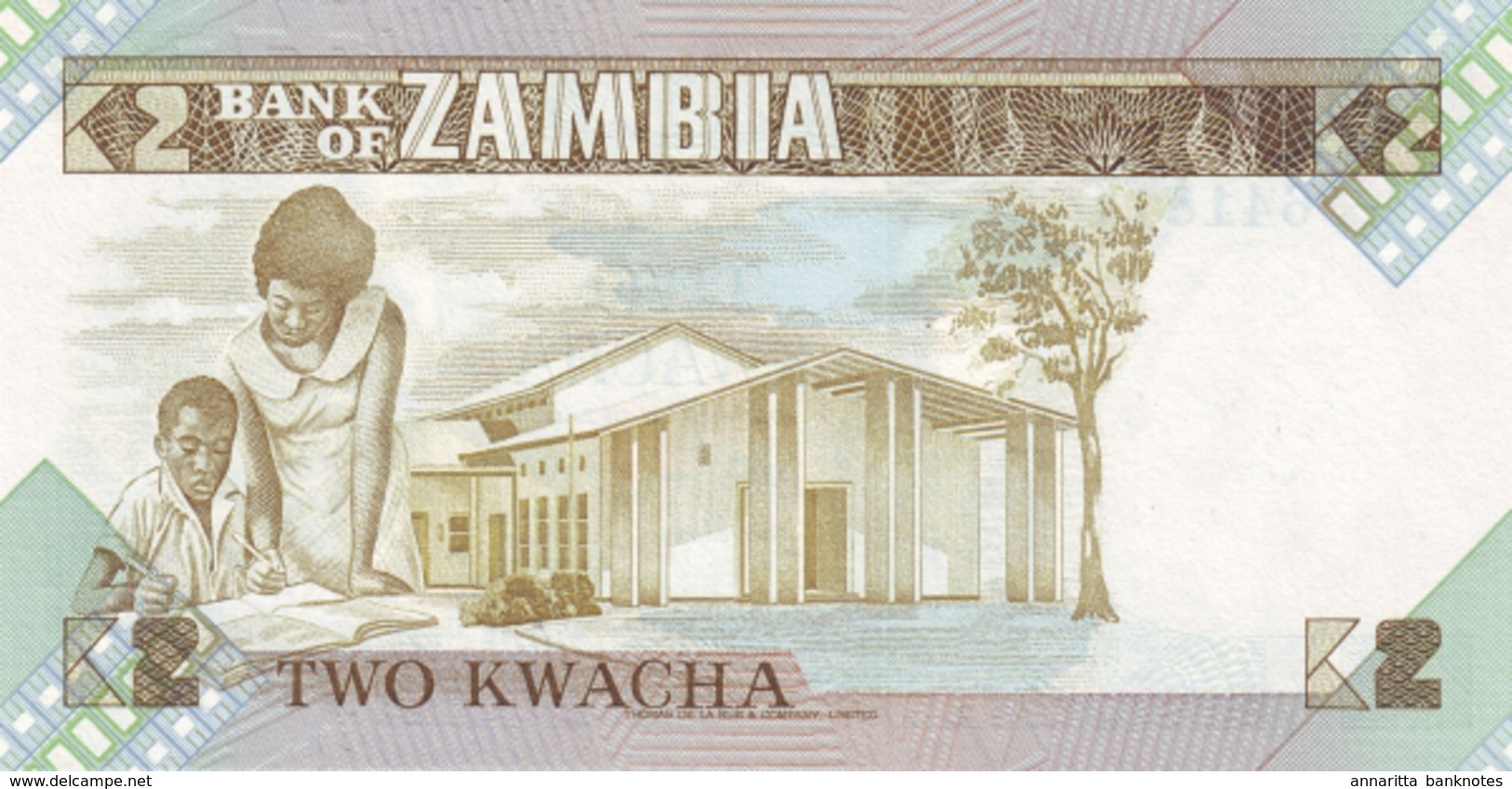 ZAMBIA 2 KWACHA ND (1986) P-24c UNC [ZM125c] - Zambie