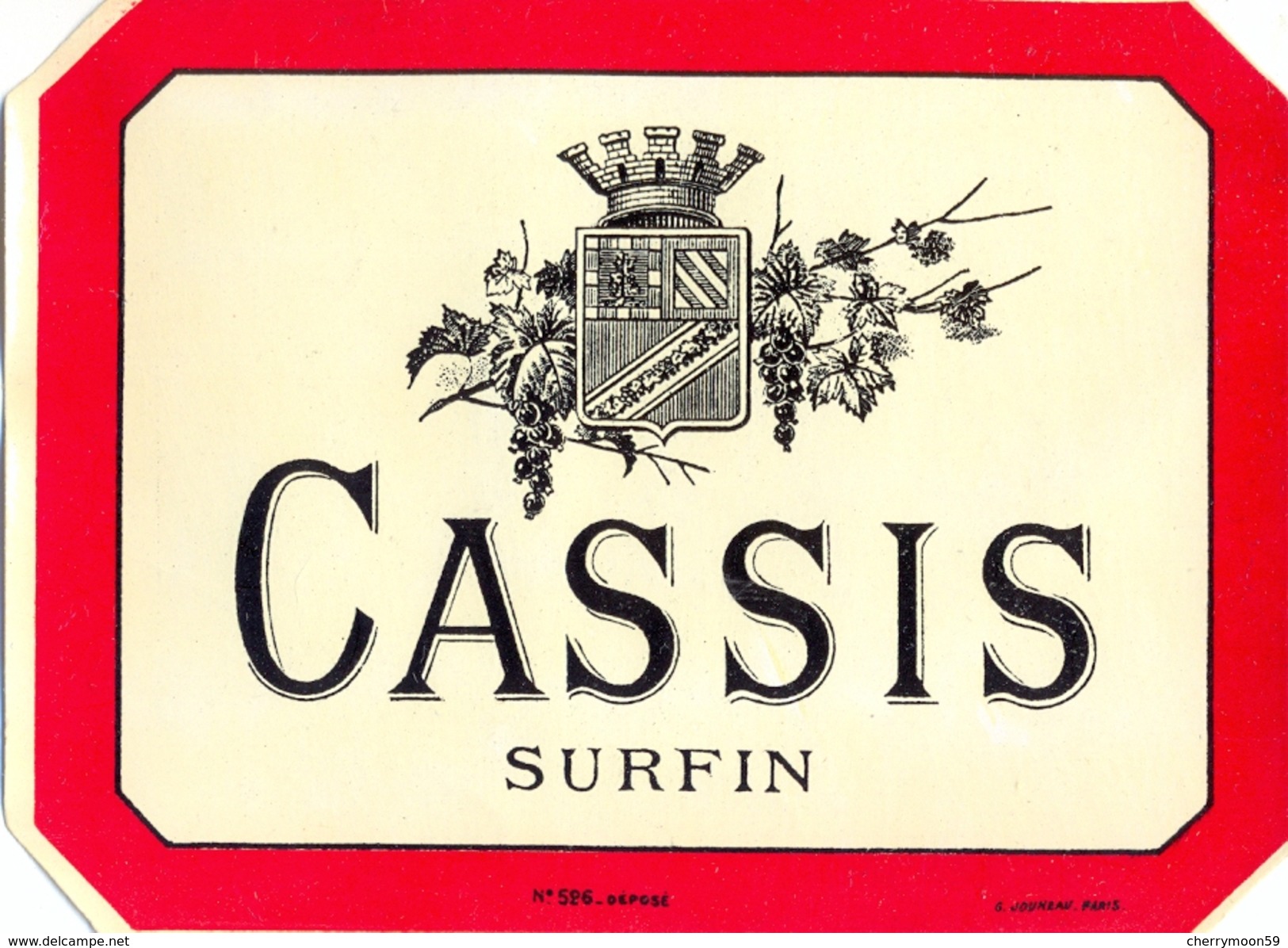 étiquette ancienne CASSIS 