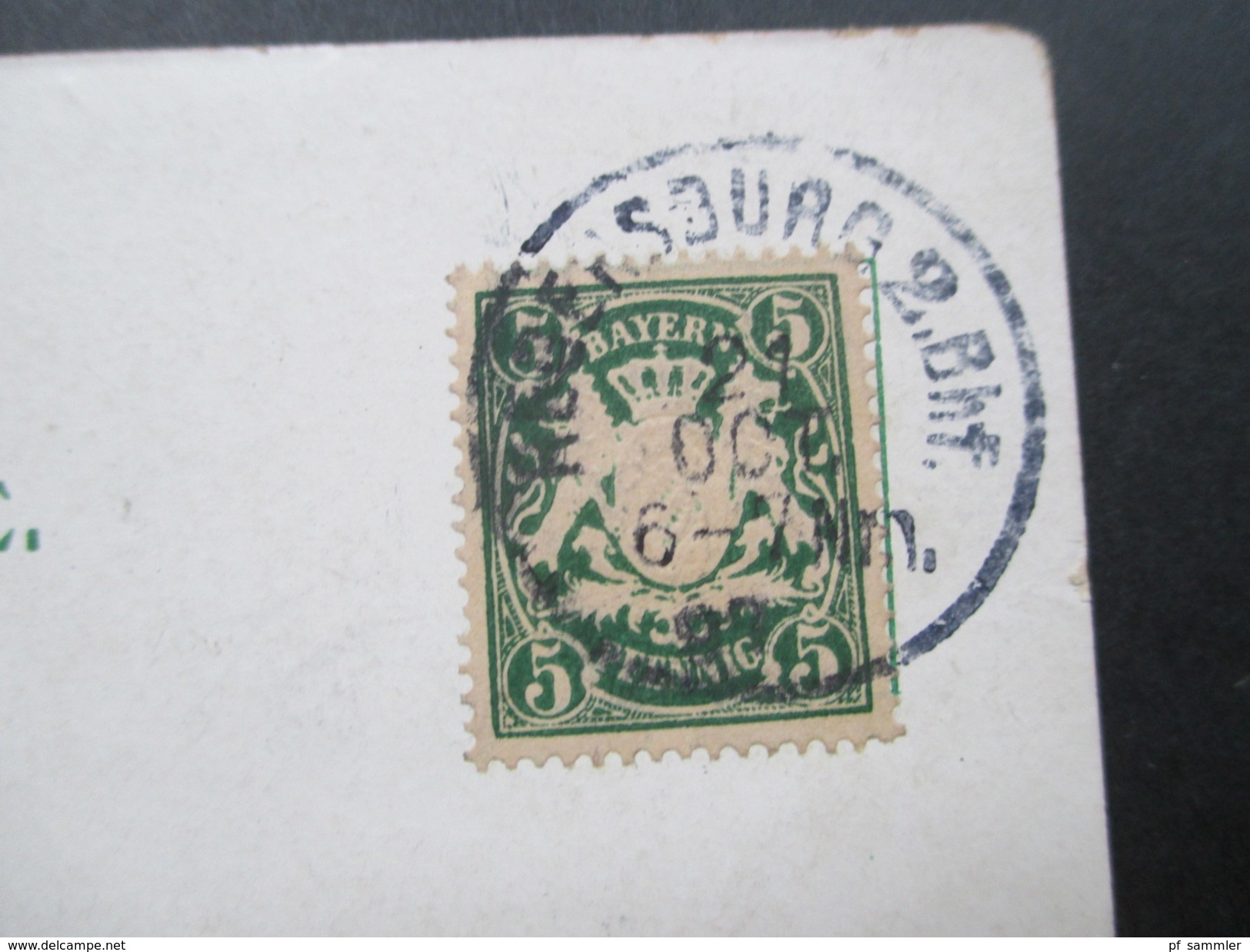 AK Bayern 1897 Gruss aus Regensburg. Mehrbildkarte. Walhalla / Dom / Befreiungshalle / Eiserne Brücke. Bahnpoststempel.