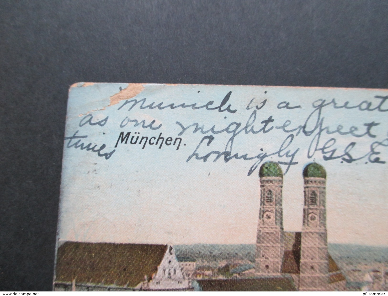 AK Bayern 1906 München Nach Pennsylvania USA. Bahnpoststempel München 2 B.P. - Regensburg