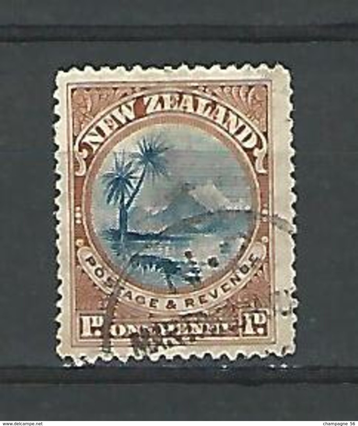 1898   NEW ZEALAND  POSTACE REVENDE 1 D  ONE PENNY DOS CHARNIÈRE OBLITÉRÉ - Used Stamps