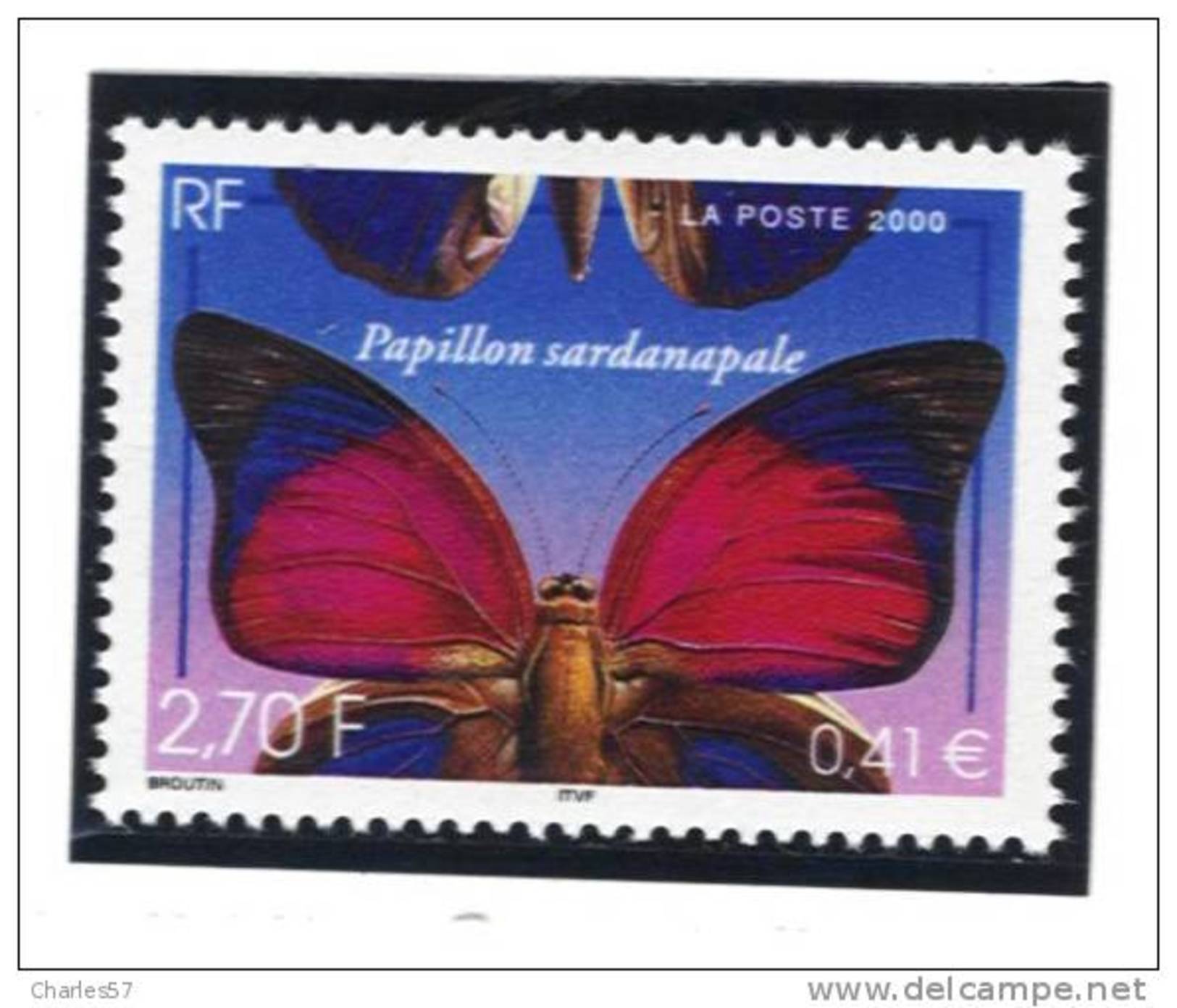 France 3332  Neuf ** ("Papillon Sardanapale")  Cote 1,00&euro; - Neufs