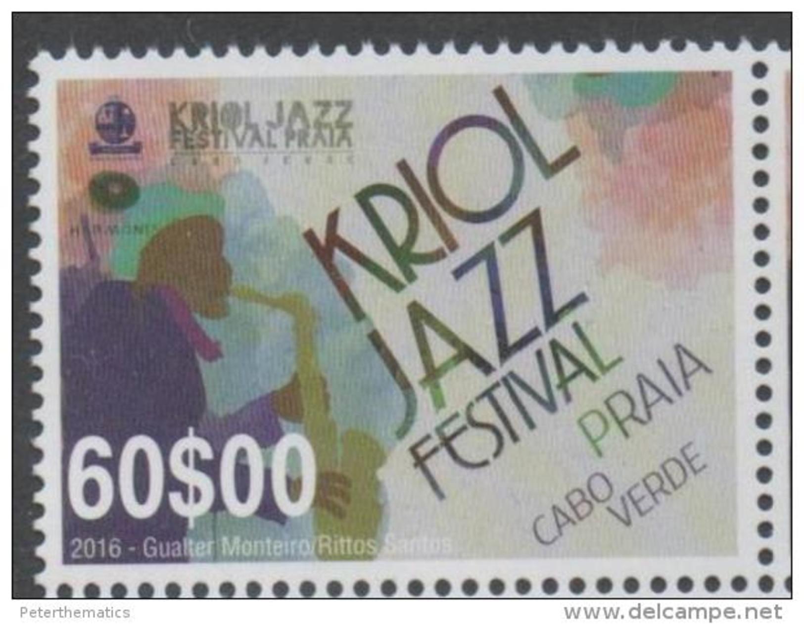 CAPE VERDE, 2016, MNH, MUSIC, JAZZ FESTIVAL, KRIOL JAZZ FESTIVAL PRAIA, 1v - Musik