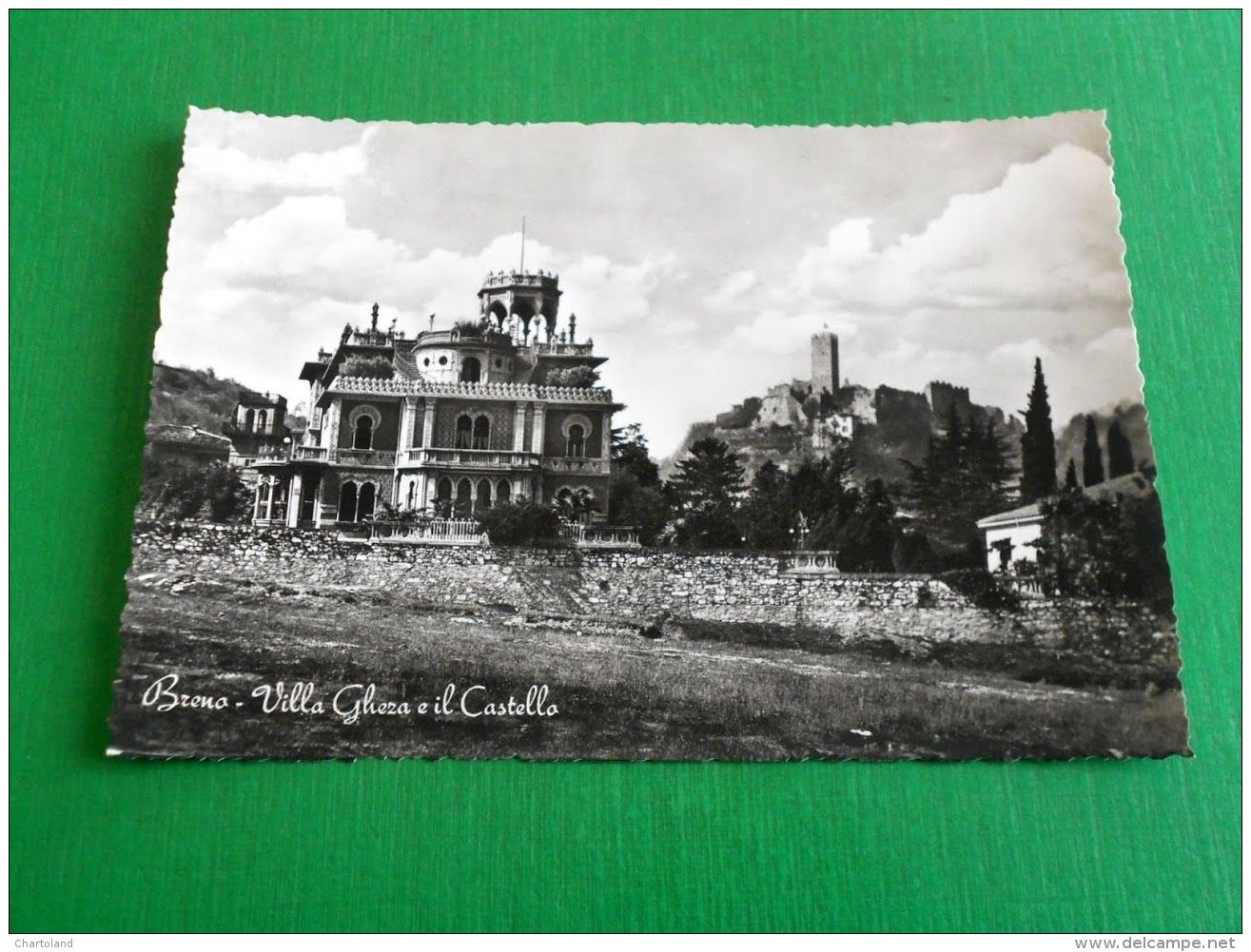 Cartolina Breno - Villa Gheza E Il Castello 1950 Ca - Brescia