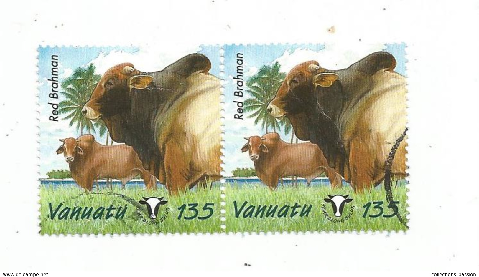 Timbre , VANUATU , BLOC DE 2 TIMBRES - Vanuatu (1980-...)