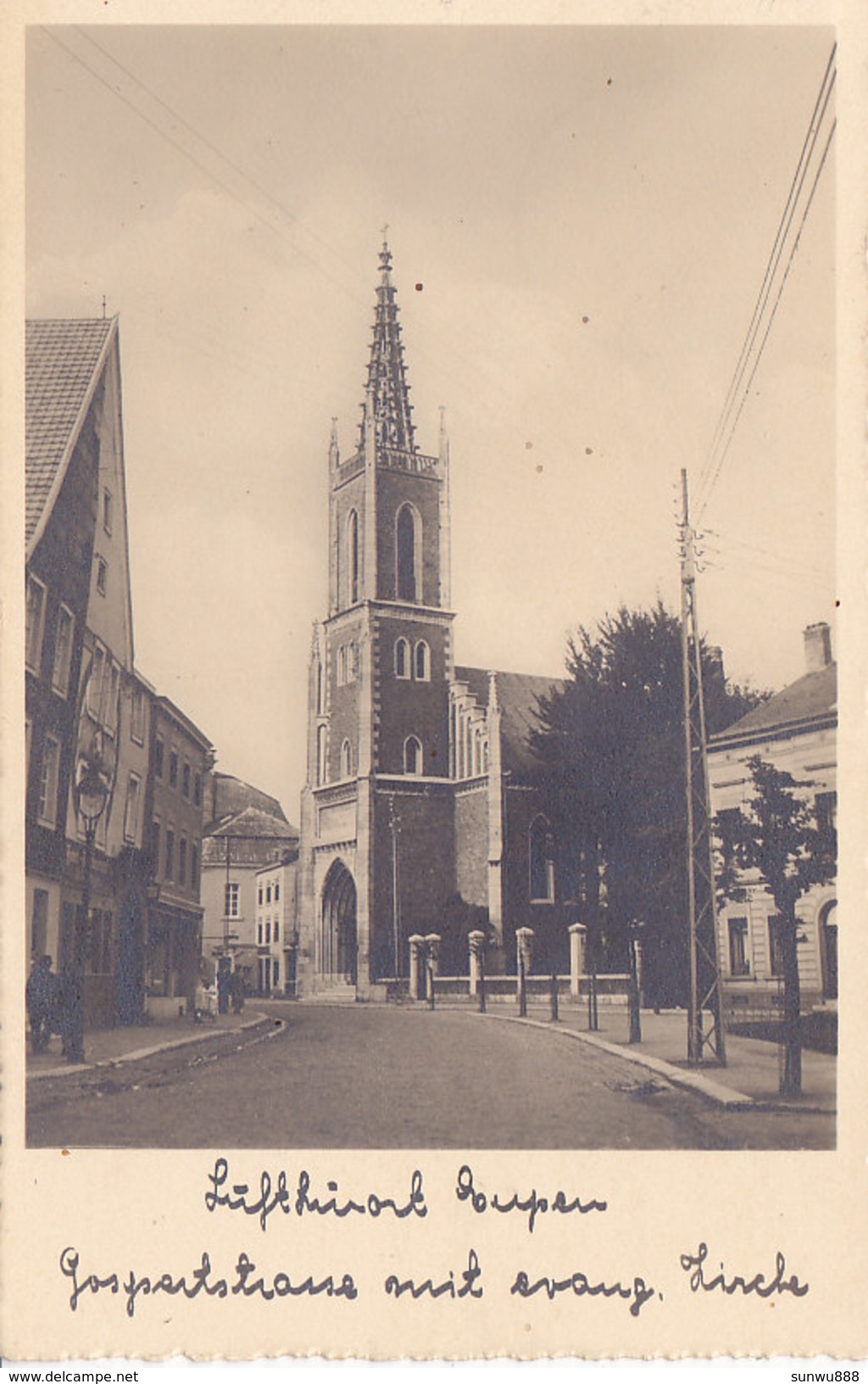 Eupen - Evang. Kirche (echte Fotografie, 1936) - Eupen