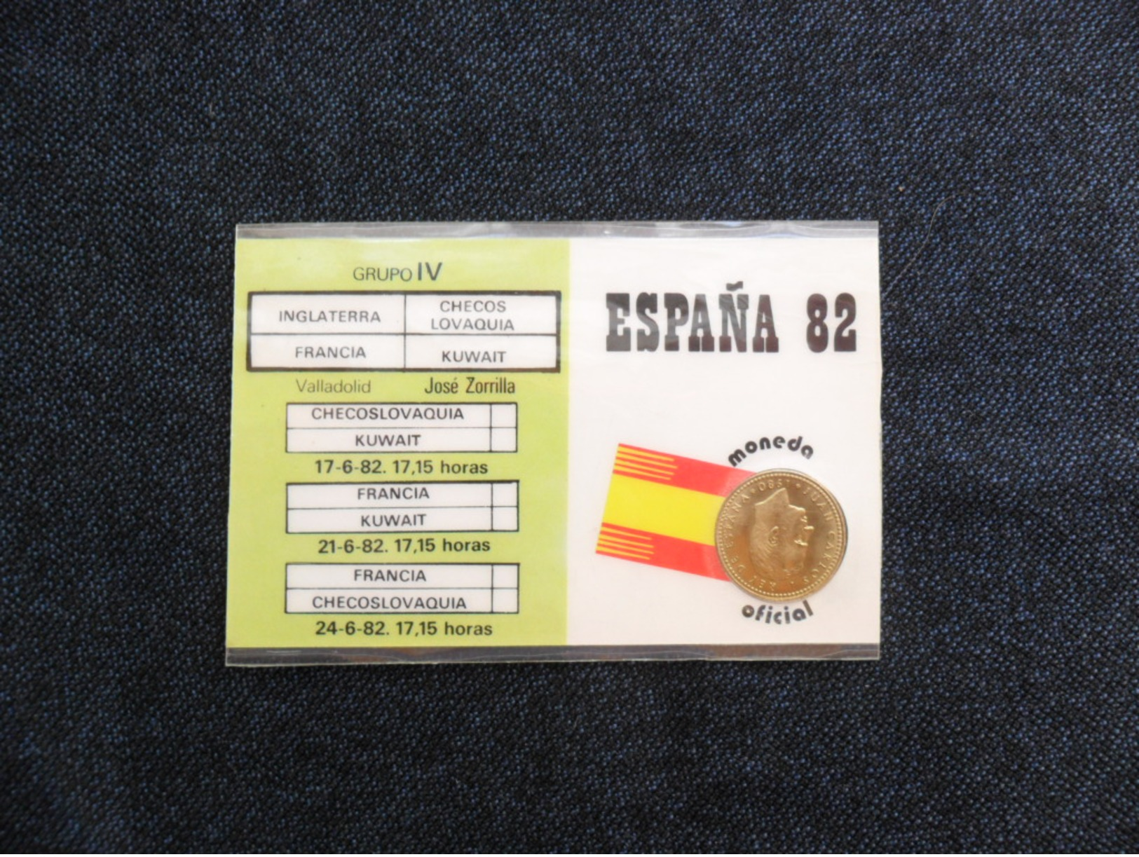 TARJETAS CALENDARIOS COLECCION   MUNDIAL  FÚTBOL `82 CON PESETA OFICIAL S/C -  Colecciones