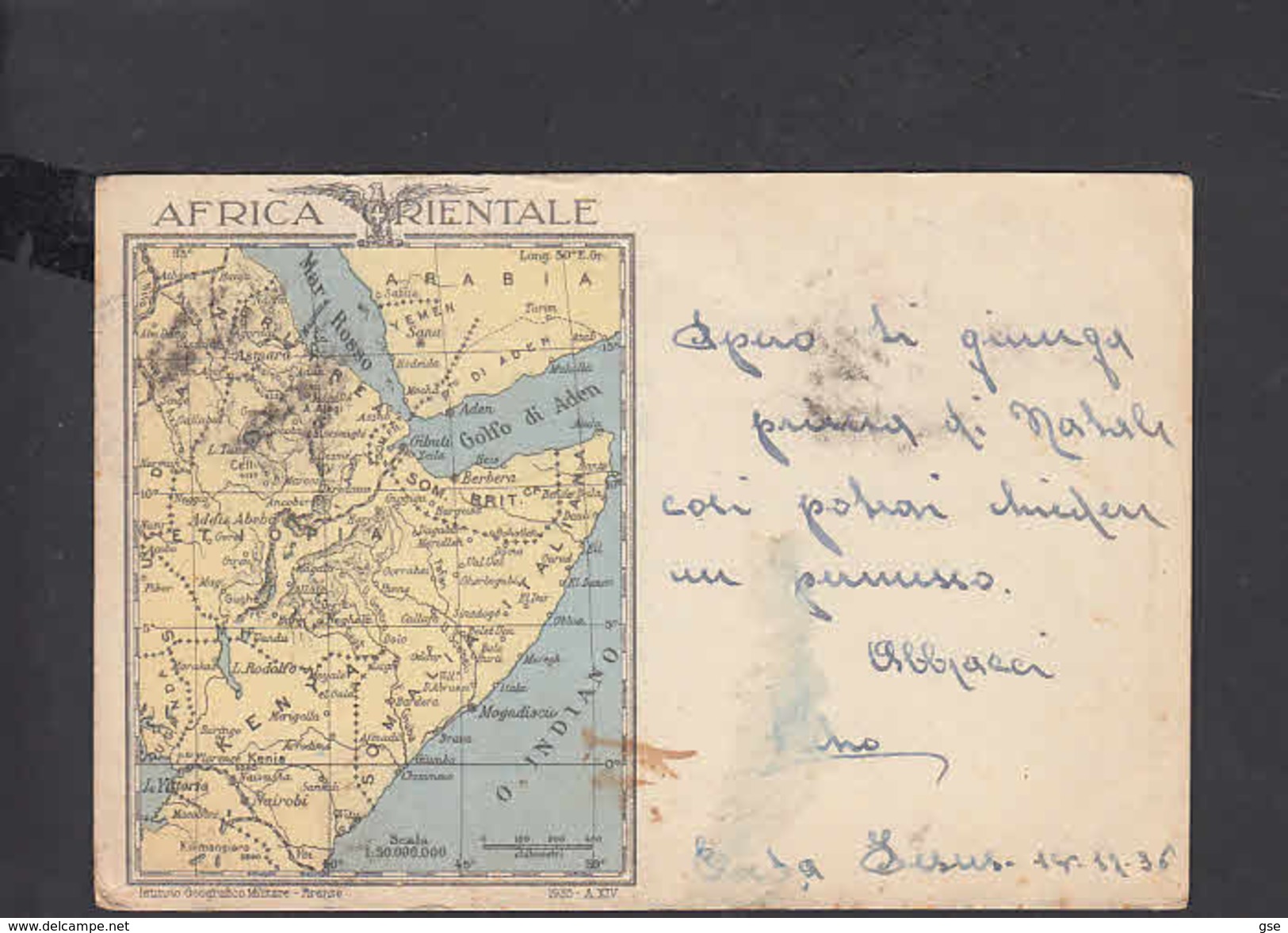 CARTOLINA POSTALE - Forze Armate - A.O.I. - 1936 - Pertile 19 - Africa Orientale Italiana