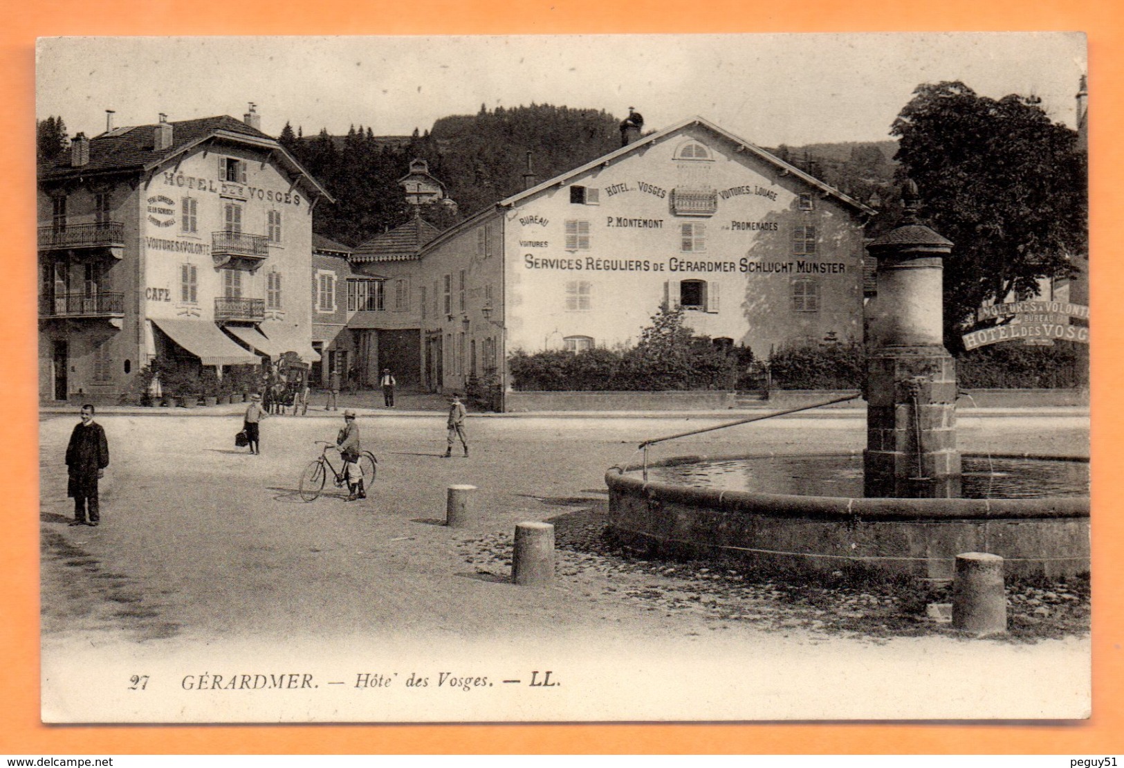 88. Gérardmer. Hôtel Des Vosges. Location De Voitures. Services Réguliers De Gérardmer, Schlucht, Munster. - Gerardmer
