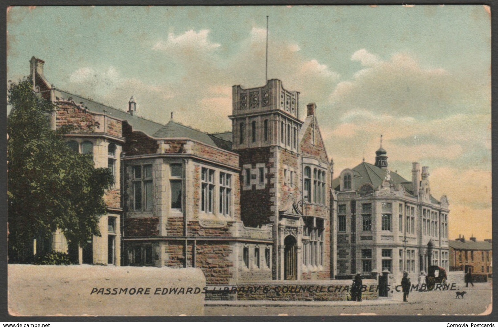 Passmore Edwards Library, Camborne, Cornwall, 1910s - Postcard - Other & Unclassified