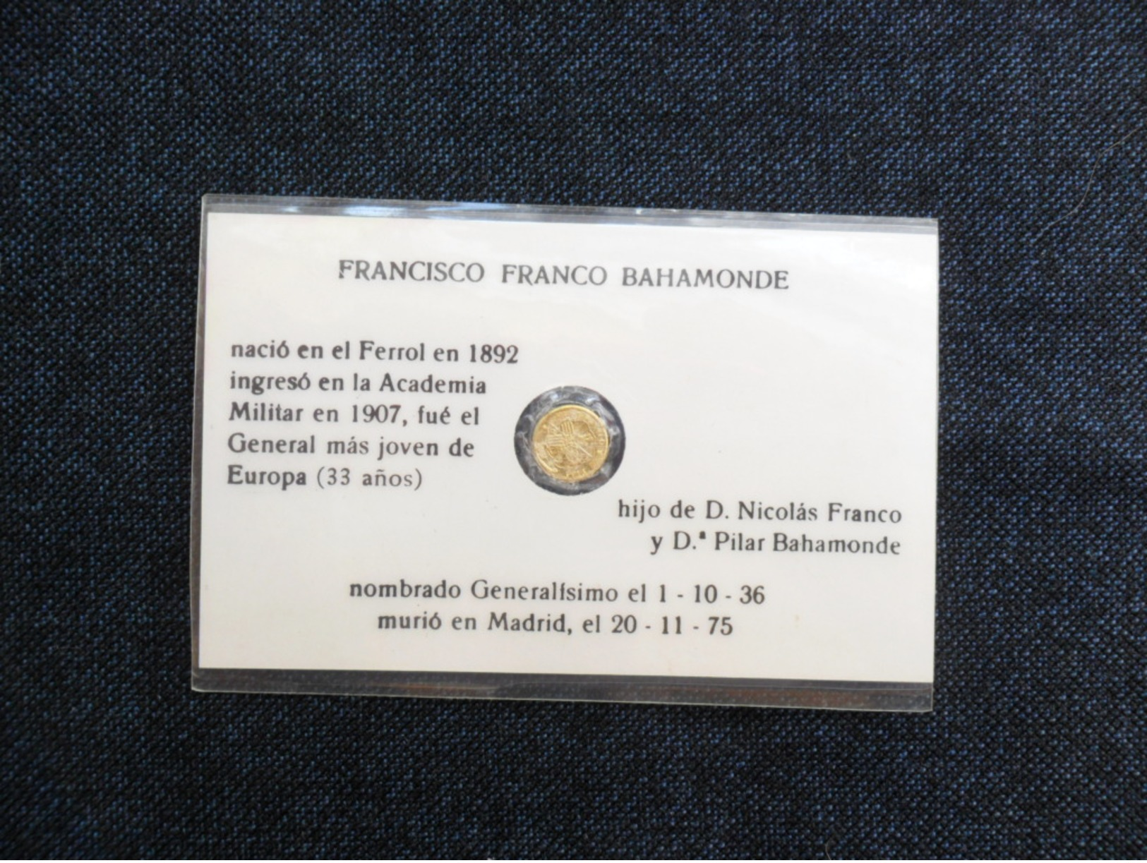 TARJETAS COLECCION CON MEDALLA PLACADA 800 AngstrÖms De Oro Fino 24k - Sammlungen