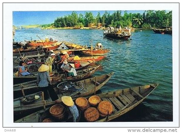 VIETNAM - A RIVERIN MARKET - PHOTO HOANG DUC THUR - 1970s ( 1619 ) - Autres & Non Classés