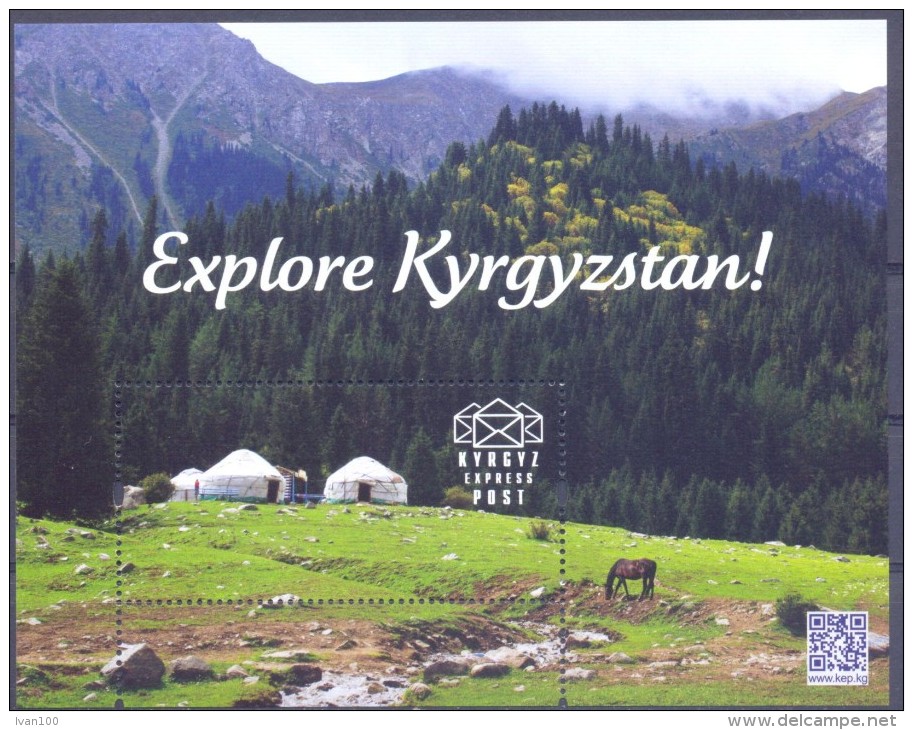 2016. Kyrgyzstan, Explore Kyrgyzstan!, Souvenir Sheet Issued By Kyrgyz Express Post, Mint/** - Kirghizistan