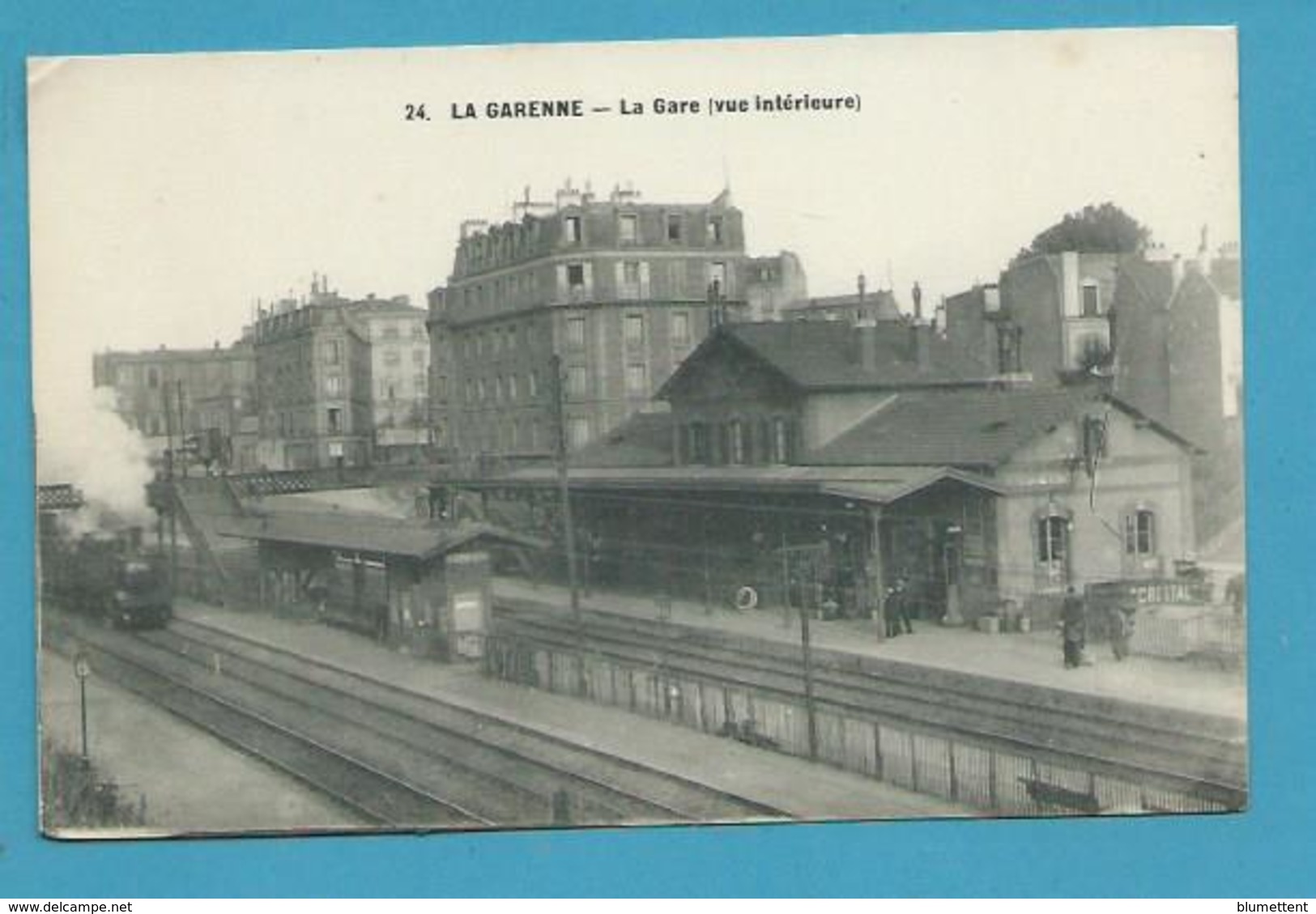 CPA 24 - Chemin De Fer Train En Gare De LA GARENNE 92 - La Garenne Colombes