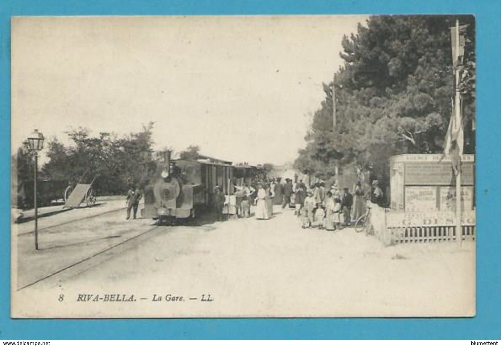 CPA 8 - Chemin De Fer Train En Gare De RIVA BELLA 14 - Riva Bella