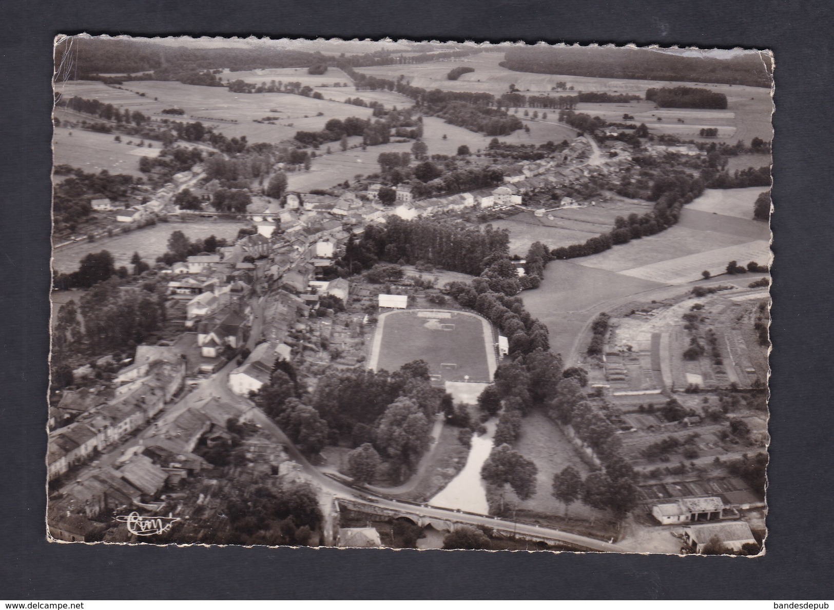 CPSM Monthureux Sur Saone (88) Vue Panoramique Aerienne Stade Municipal ( Stadium COMBIER CIM) - Monthureux Sur Saone